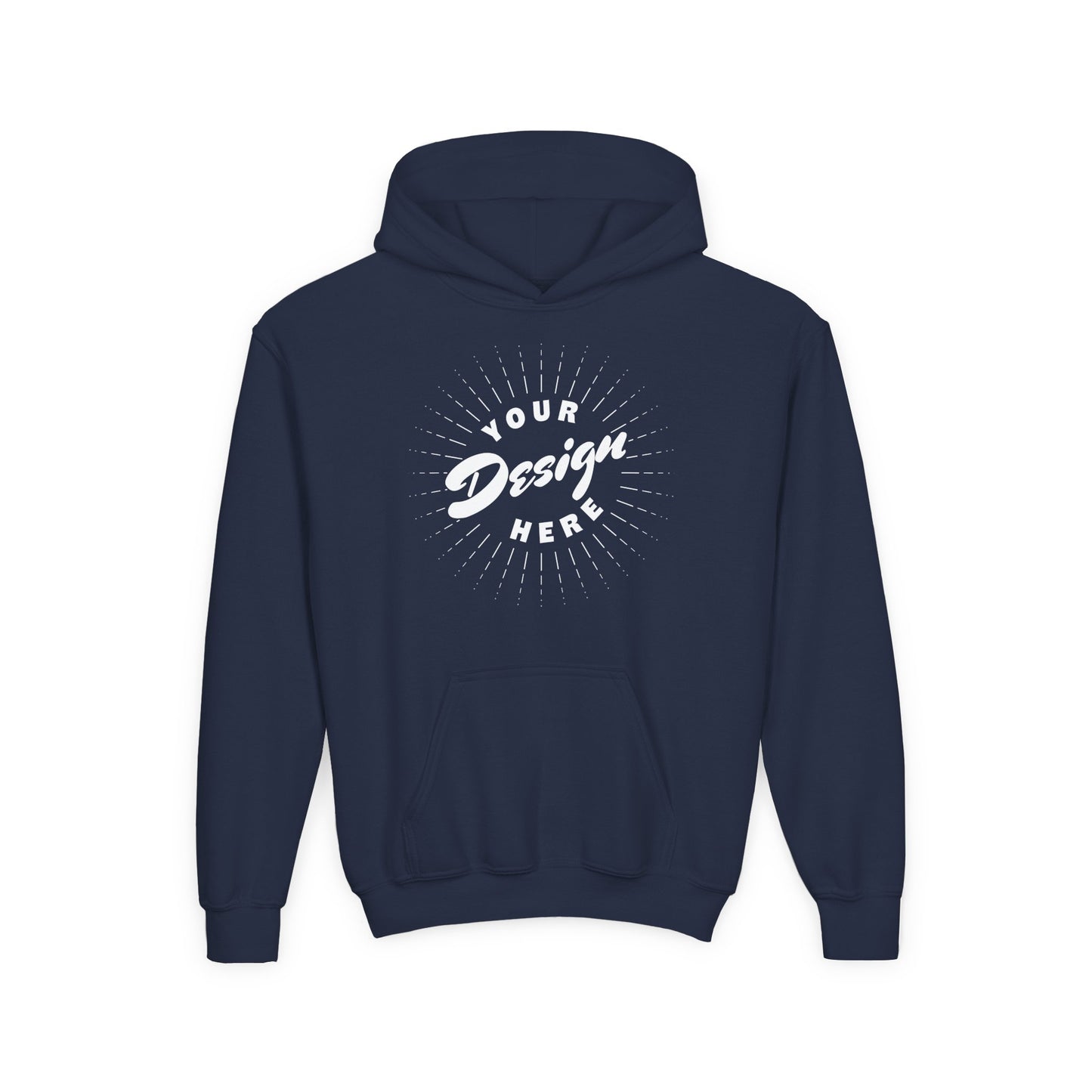 Youth Hoodie — Customizable Center Logo Pullover