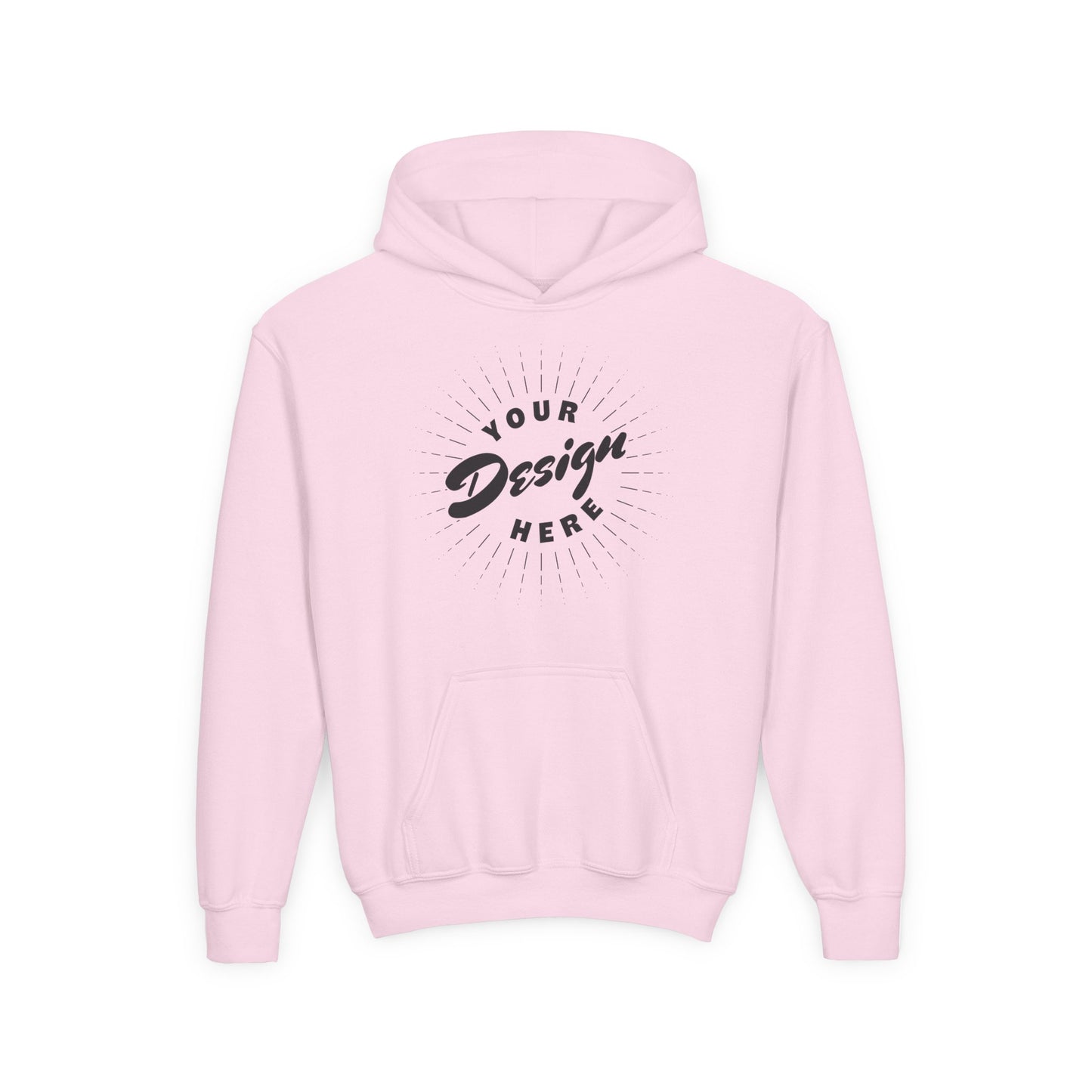 Youth Hoodie — Customizable Center Logo Pullover