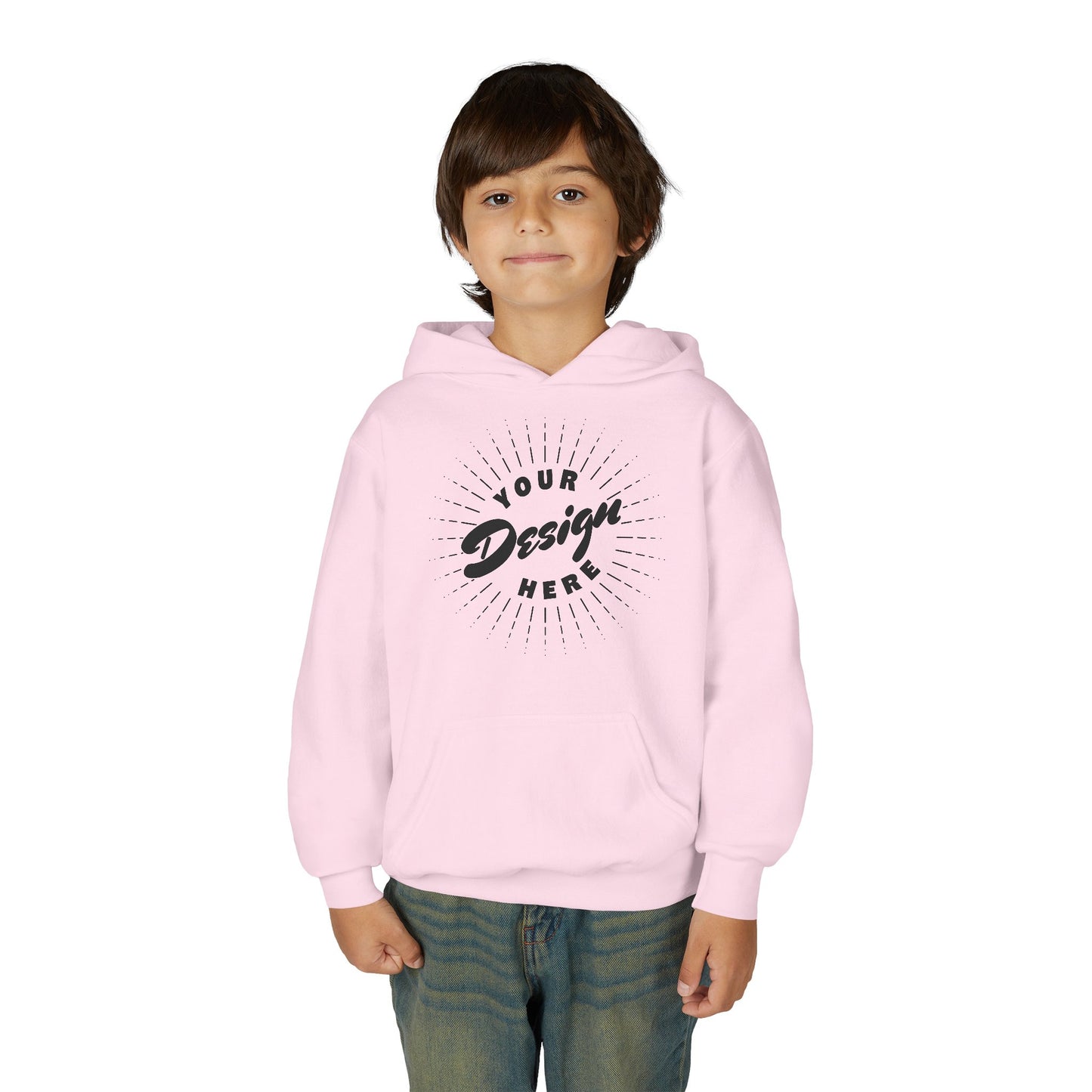 Youth Hoodie — Customizable Center Logo Pullover