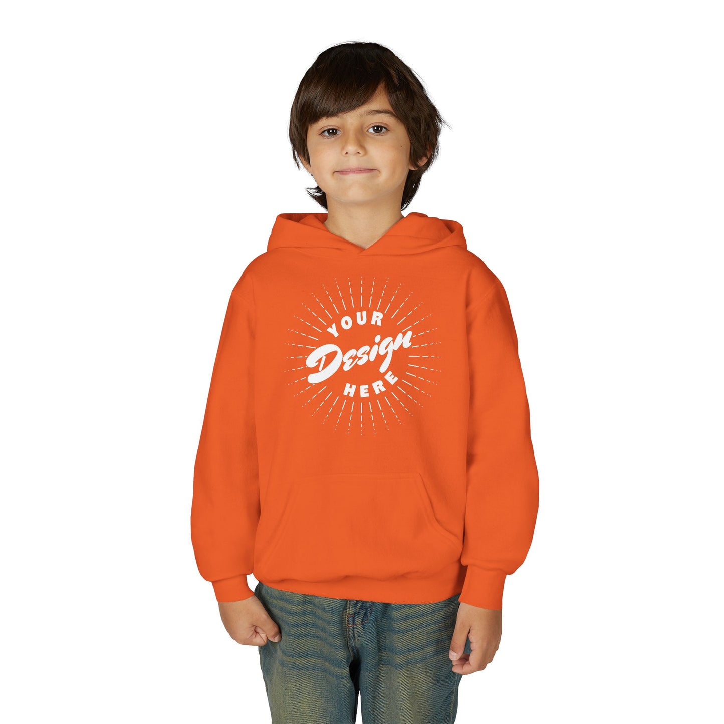 Youth Hoodie — Customizable Center Logo Pullover