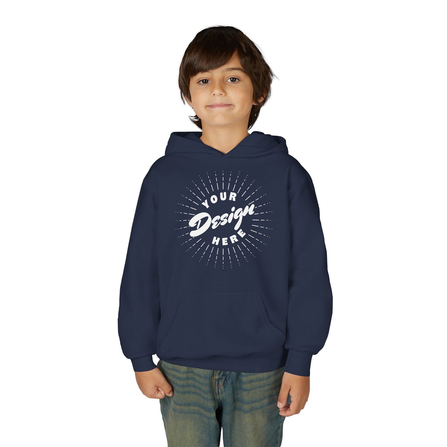 Youth Hoodie — Customizable Center Logo Pullover