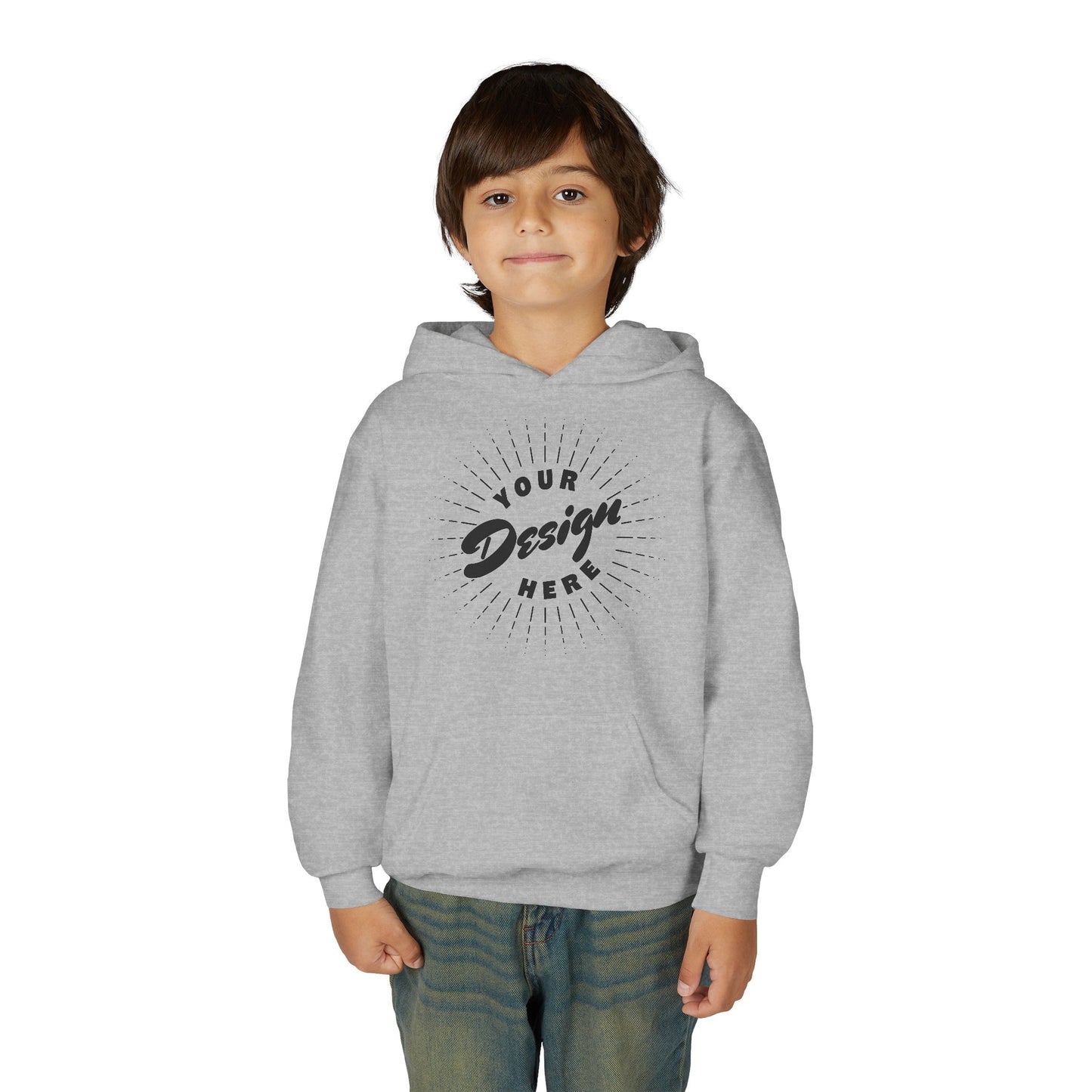 Youth Hoodie — Customizable Center Logo Pullover