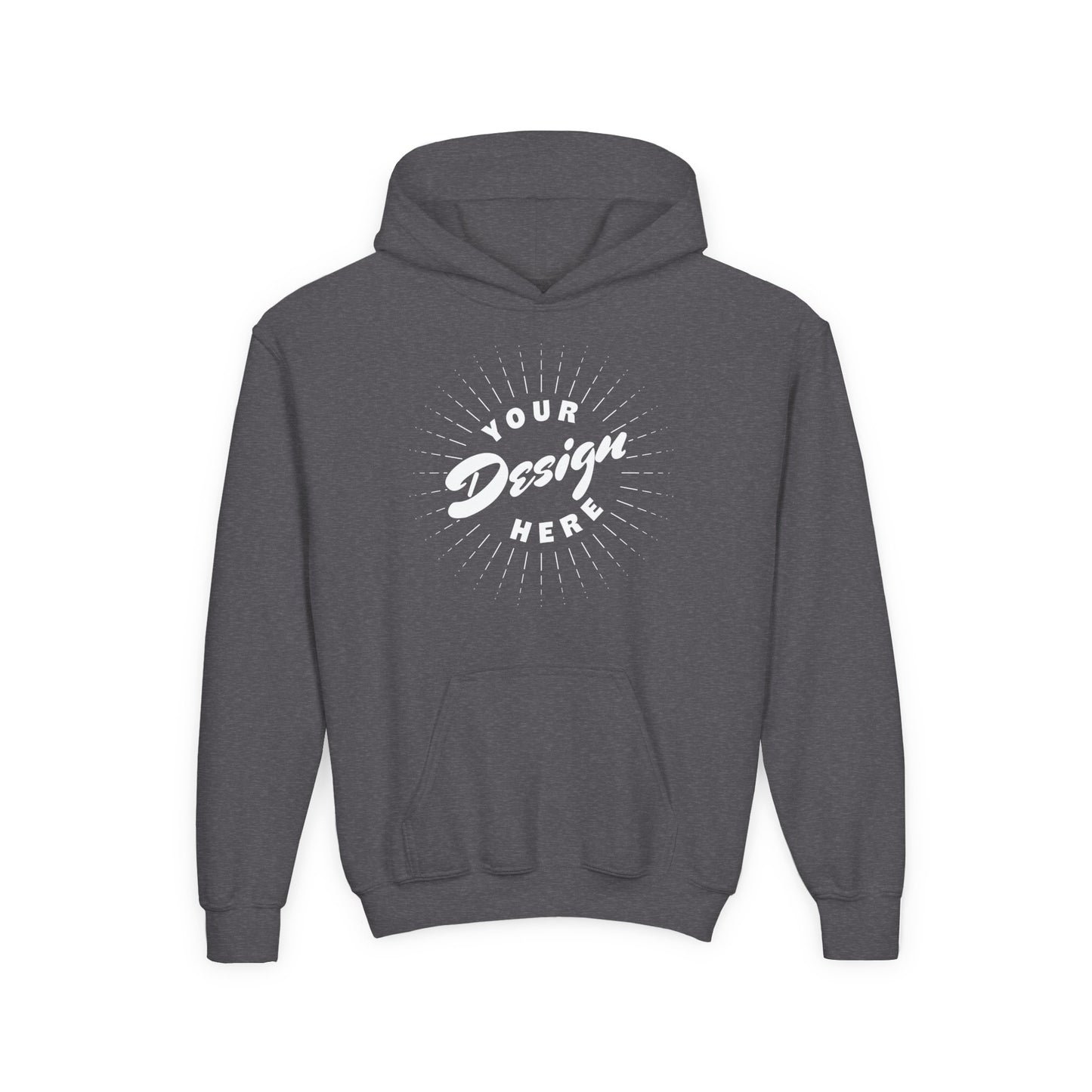 Youth Hoodie — Customizable Center Logo Pullover