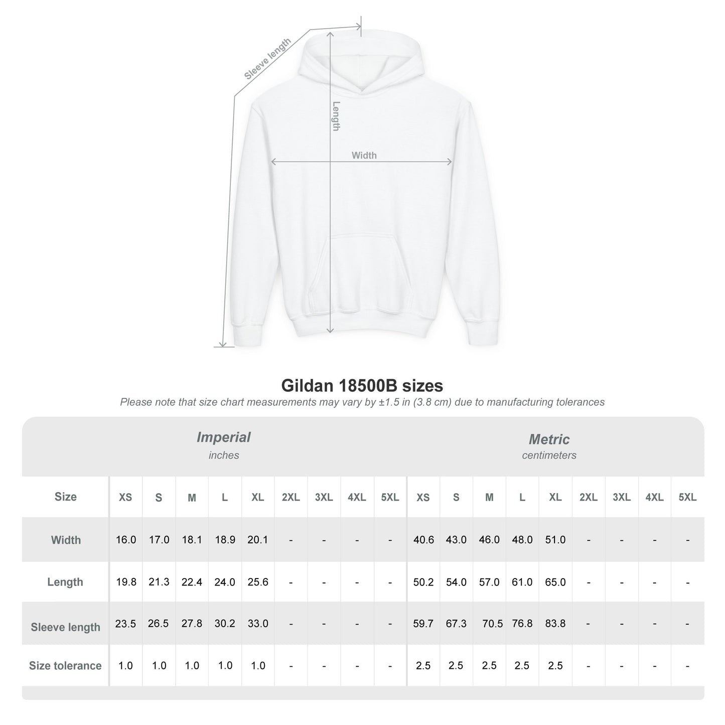 Youth Hoodie — Customizable Center Logo Pullover