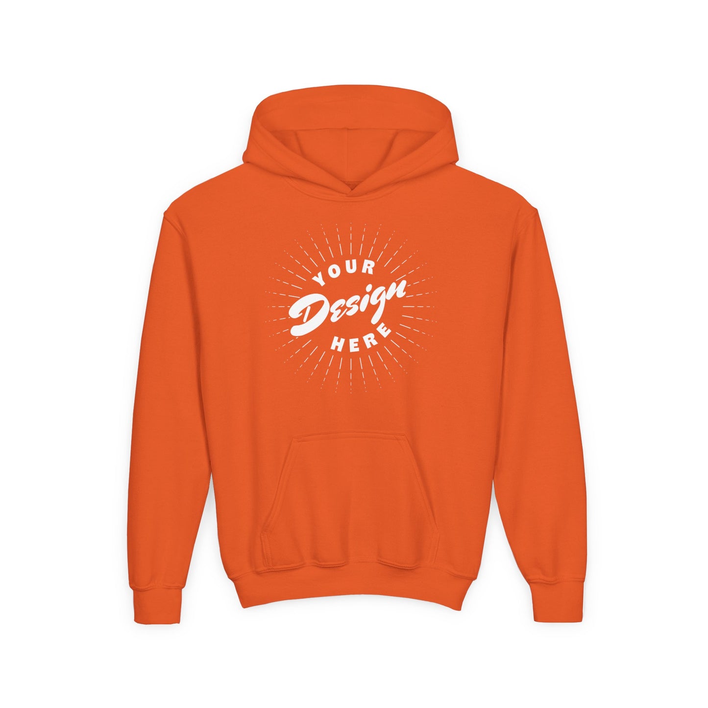 Youth Hoodie — Customizable Center Logo Pullover