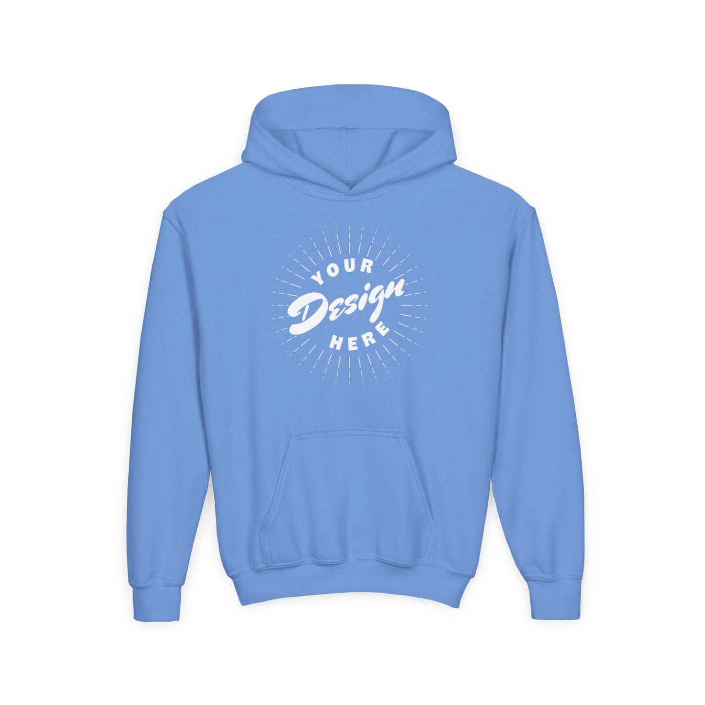 Youth Hoodie — Customizable Center Logo Pullover