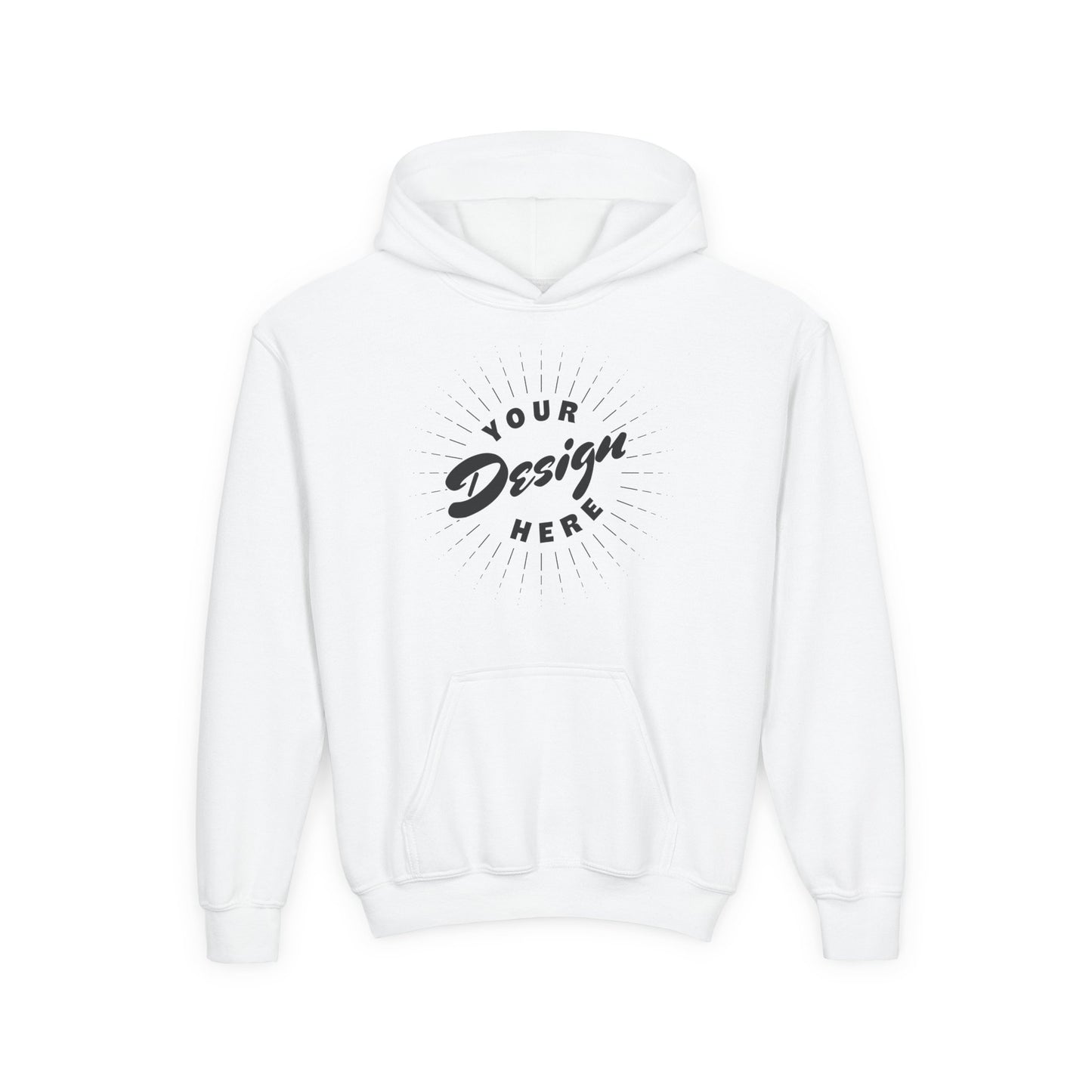 Youth Hoodie — Customizable Center Logo Pullover