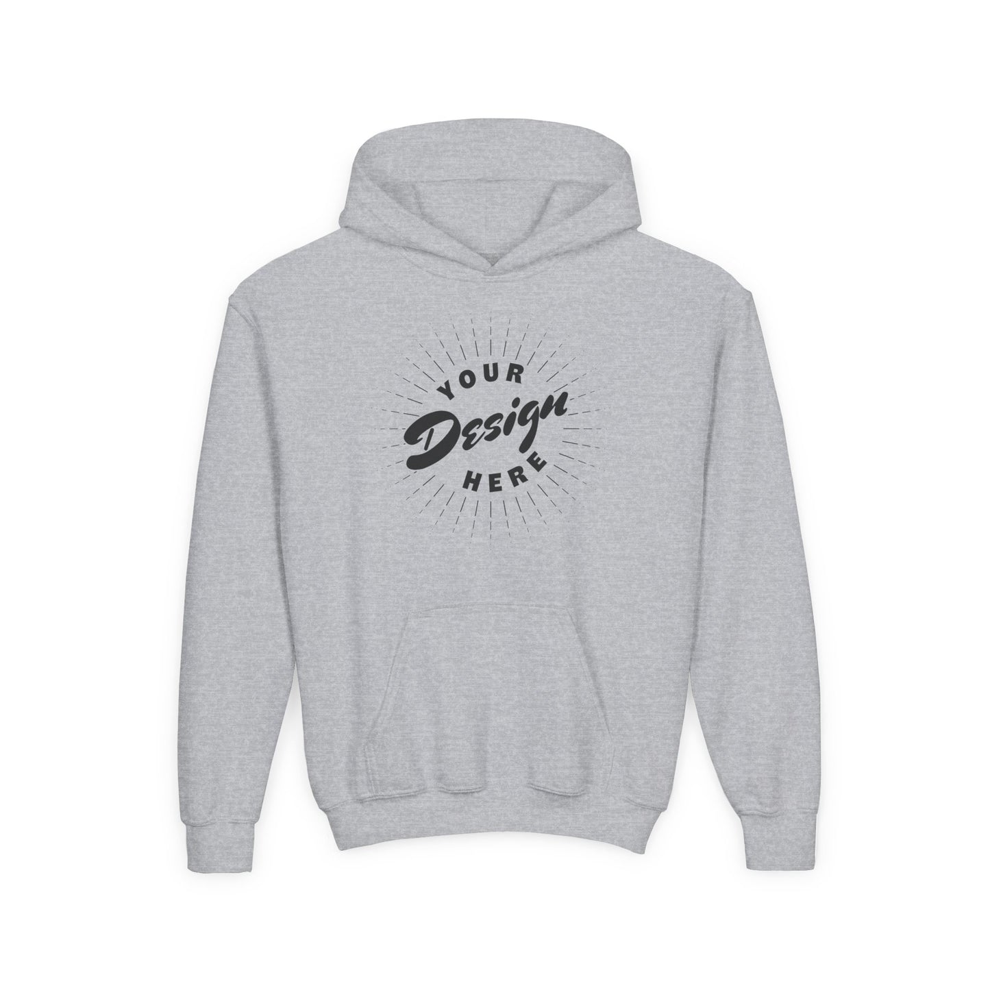 Youth Hoodie — Customizable Center Logo Pullover