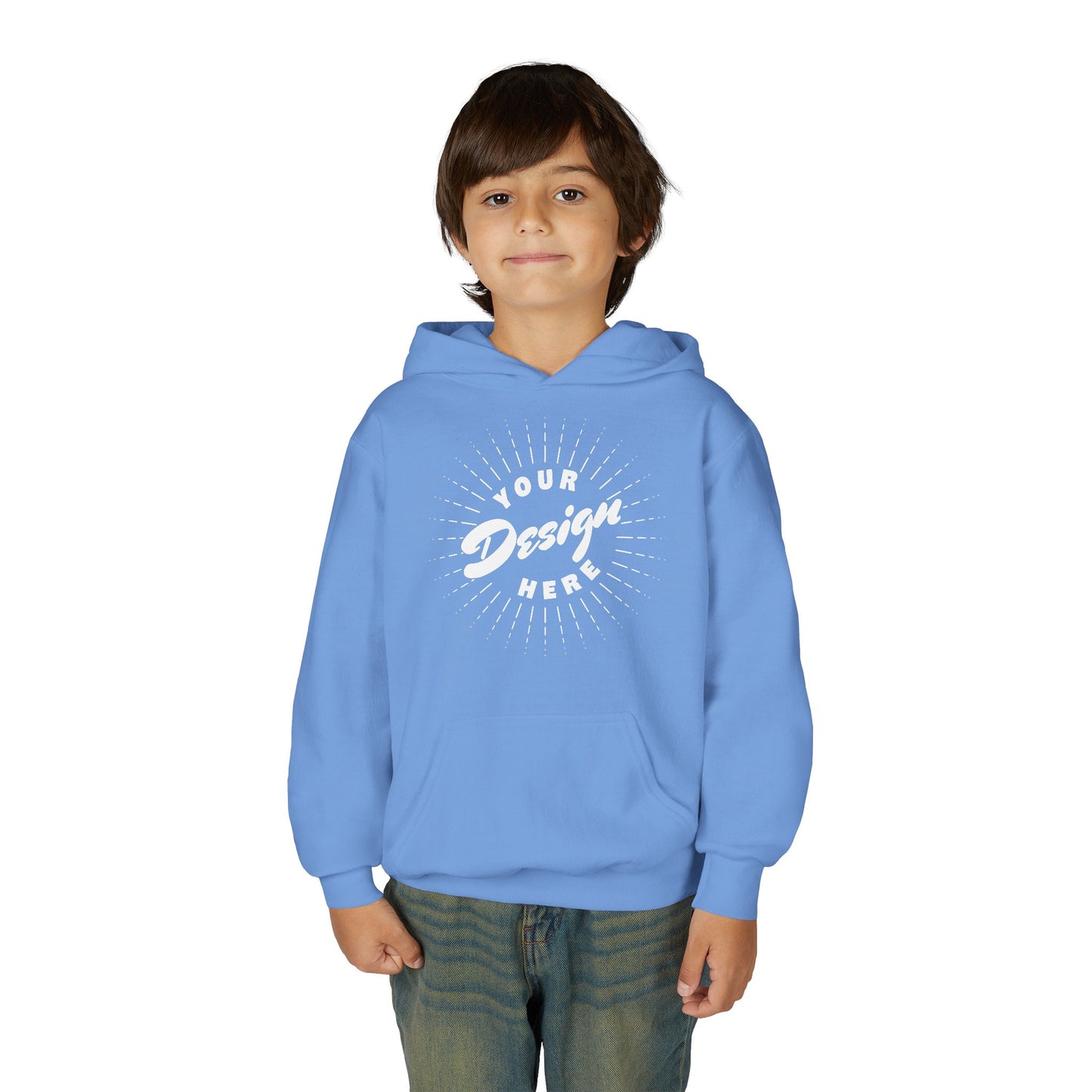 Youth Hoodie — Customizable Center Logo Pullover