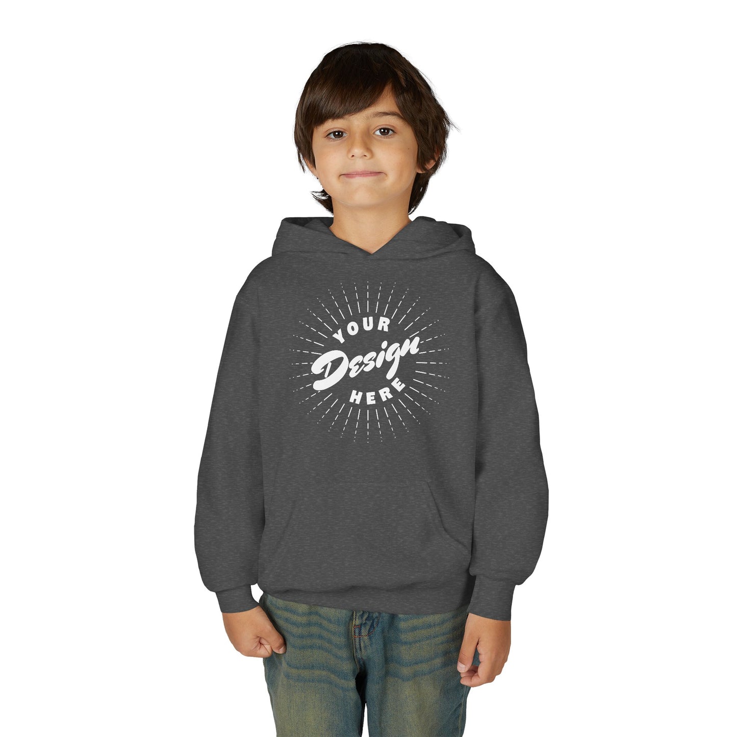 Youth Hoodie — Customizable Center Logo Pullover